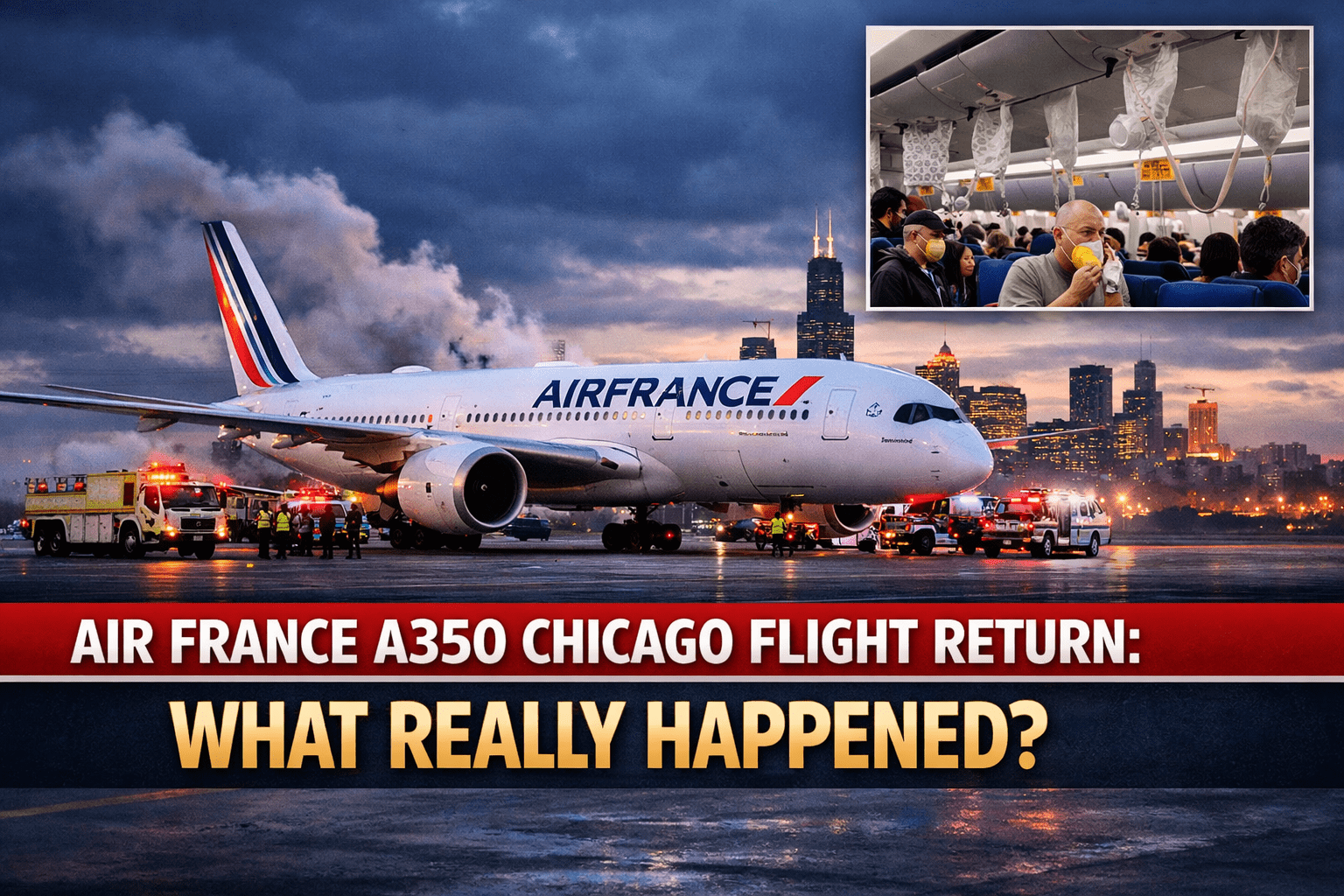 Air France A350 Chicago Flight Return