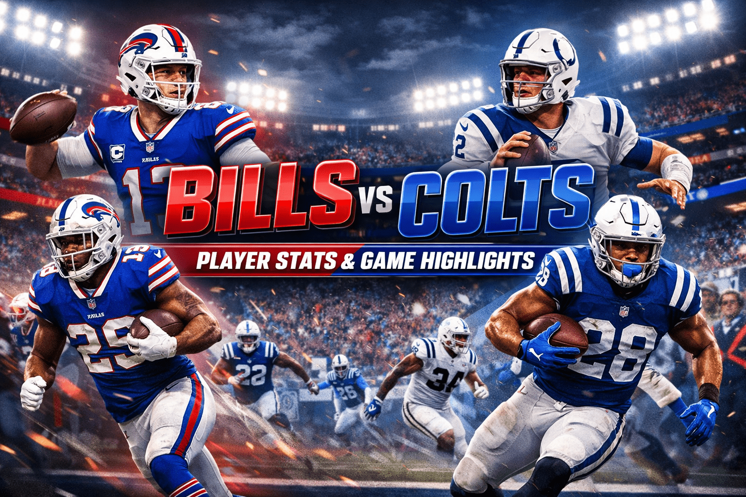 Buffalo Bills vs Colts Match Player Stats