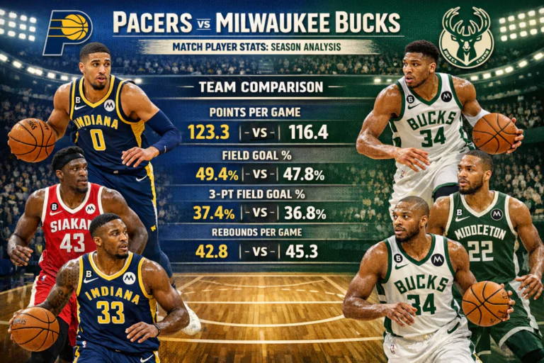 Pacers vs Milwaukee Bucks Match Player Stats