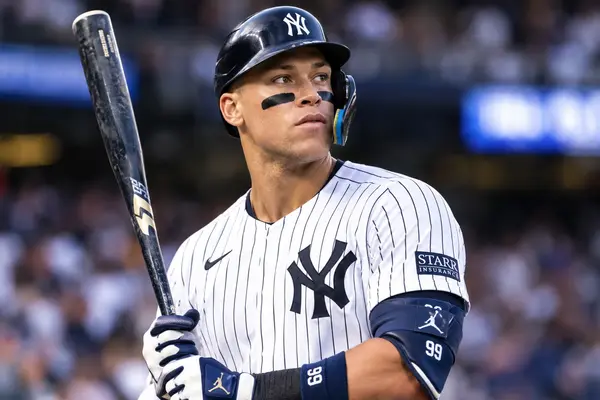 Aaron Judge wearing a New York Yankees uniform